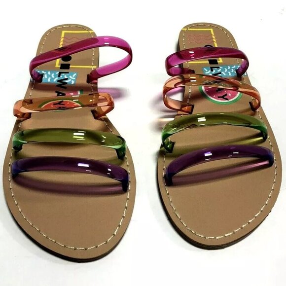 Coolway Women’s Sita Multicolor Slide Sandals Size 7-7.5M EUR38 - Picture 1 of 6